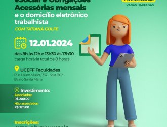 Foto 09 ?  Est&atilde;o abertas as inscri&ccedil;&otilde;es para o primeiro curso de 2024 promovido pelo Sindicato dos Contabilistas de Chapec&oacute; (Sindicont)