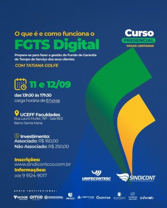 Sindicont Chapec&oacute; realiza capacita&ccedil;&atilde;o sobre o novo sistema FGTS Digital