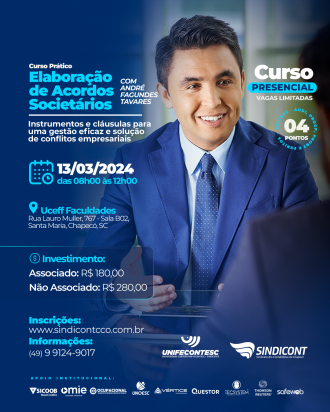 Curso pr&aacute;tico de elabora&ccedil;&atilde;o de acordos de s&oacute;cios