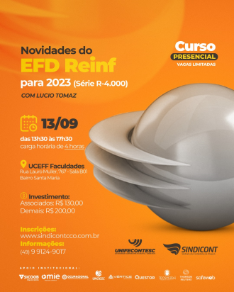 Qualifica&ccedil;&atilde;o do Sindicont Chapec&oacute; prepara profissionais para as mudan&ccedil;as da EFD-Reinf 