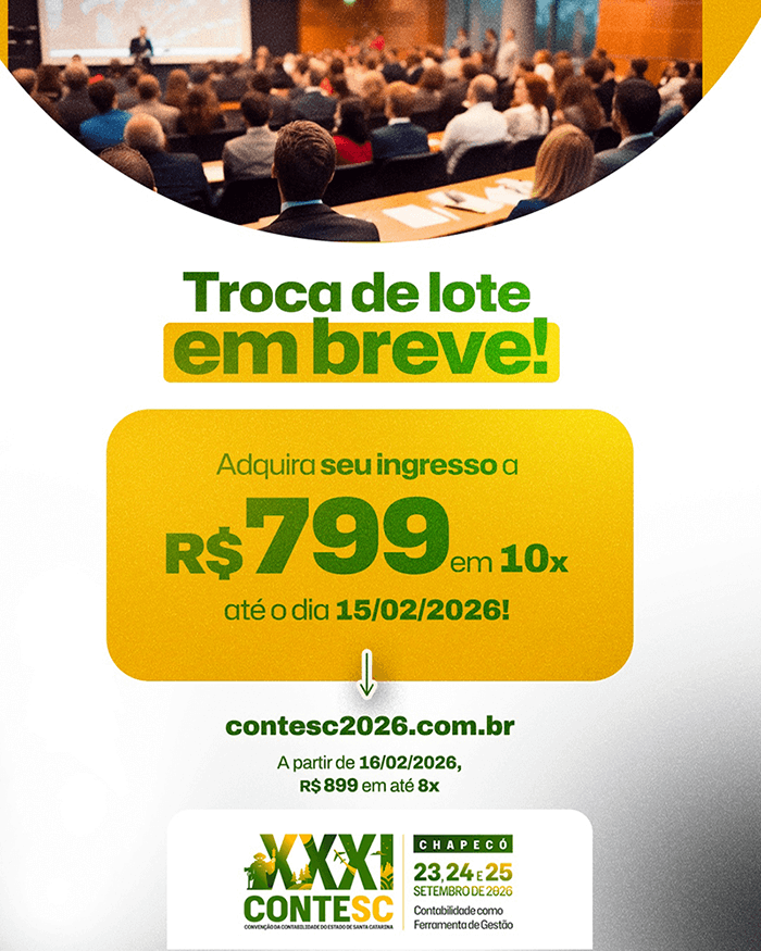Troca de lote em breve!